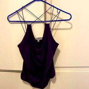 Gaze M Dark Purple Strap Tank Top